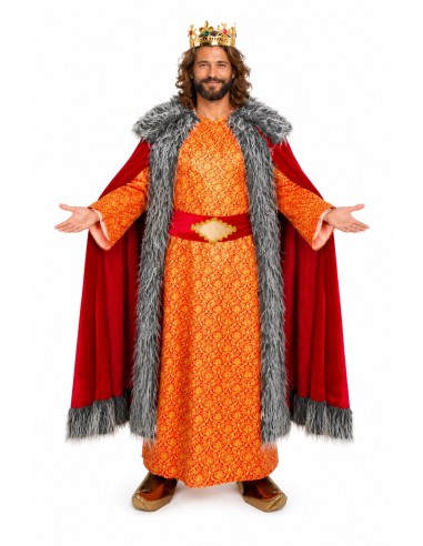 Disfarce Rei Melchior Cabelo Cinzento Tamanho L Novo - de alta qualidade, ideal para carnaval, festas temáticas e eventos especi